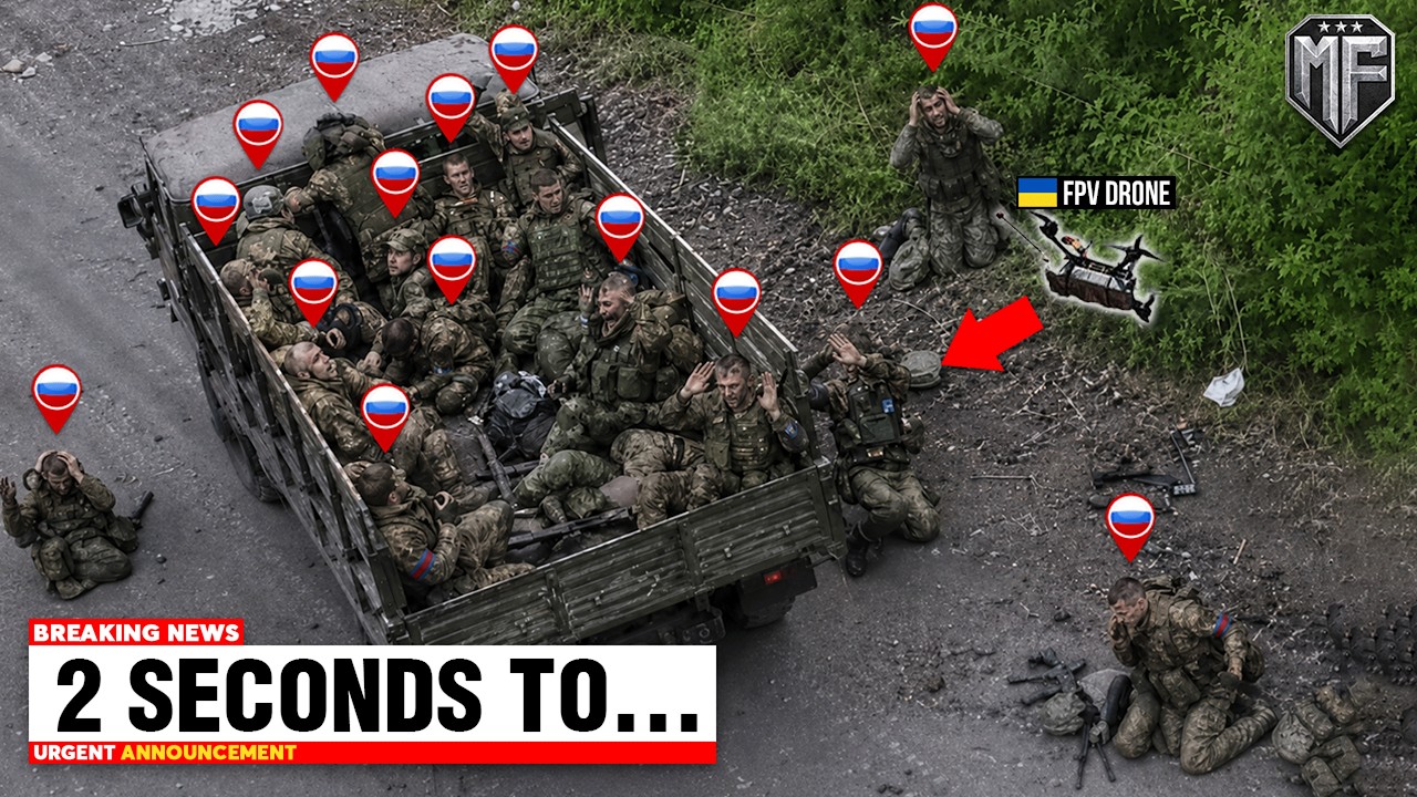Huge Truck Full of Russian Soldiers Spotted by Ukrainian FPV Drones - Then THIS Happened...
