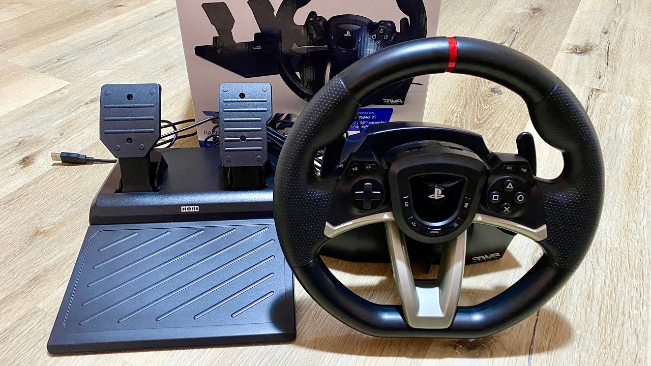 Volan gaming HORI Apex SPF-004U pentru PS4/PS5/ PC Unboxing