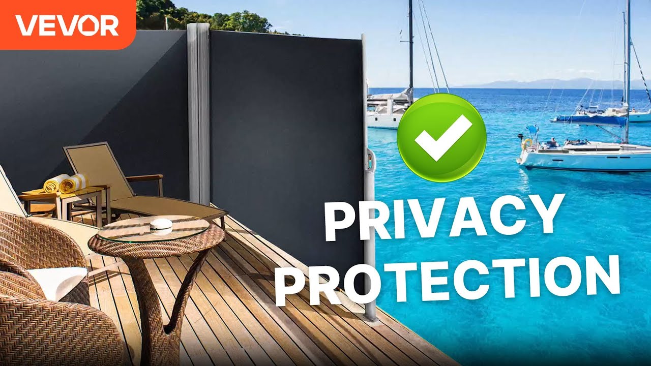 VEVOR Retractable Side Awning | for Privacy, Garden, Outdoor, Patio and Terrace