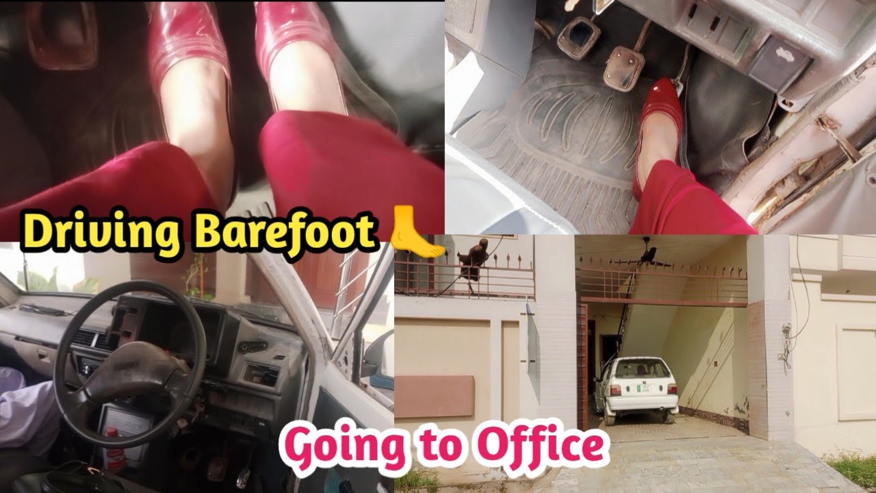Driving Barefoot| How to drive a manual car| barefoot driving| how to drive| Mrs HAMAYUN VLOG