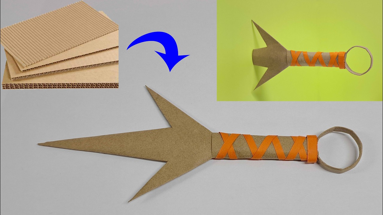 How to Make Minato Kunai out of Cardboard (Naruto DIY)