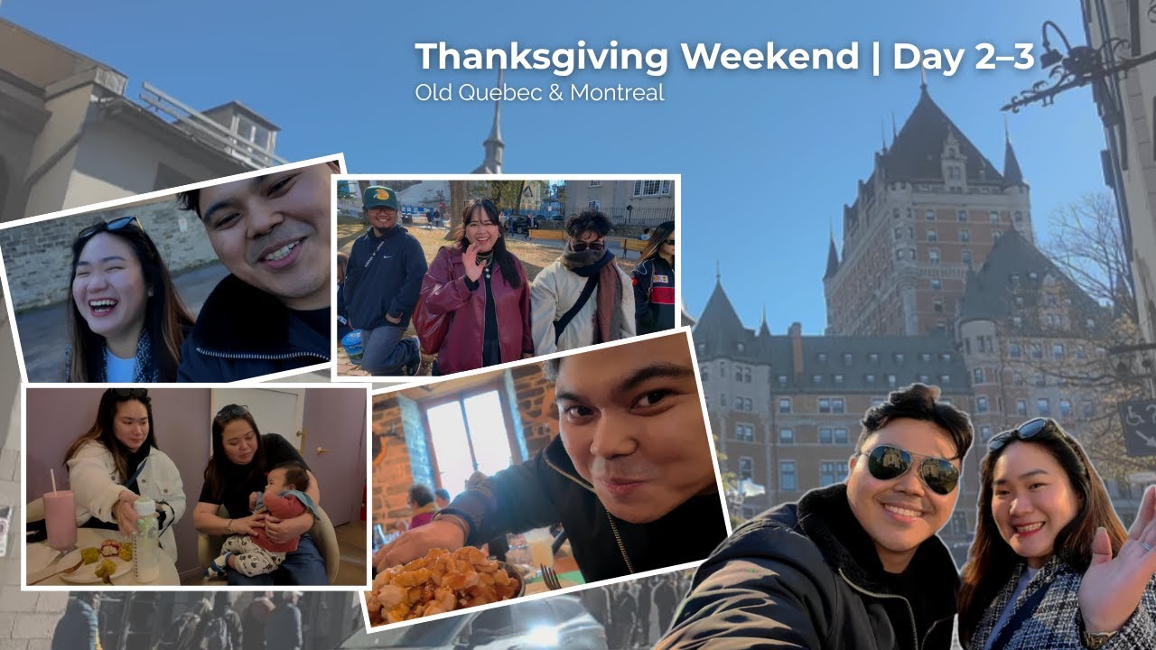Montreal & Quebec Vlog (Day 2–3) 🇨🇦 | Best Poutine & Italian Food | Thanksgiving Weekend