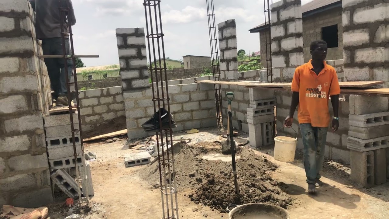 Building in Ghana; Block Laying in progress || +233508217315 #construction #design #home  
