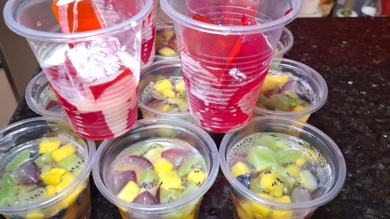Como preparar jelatinas con frutas y refresco  paso a paso 