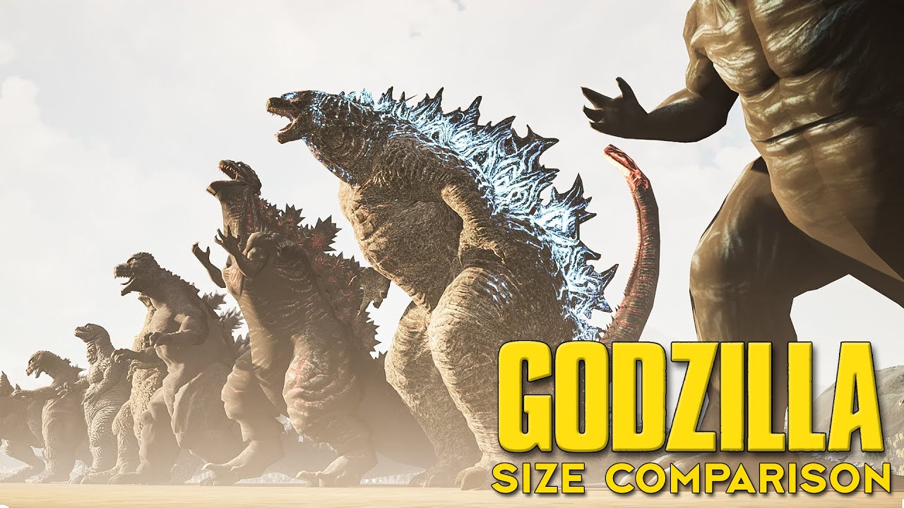Godzilla Size Comparison 3D Animation #godzilla #comparison