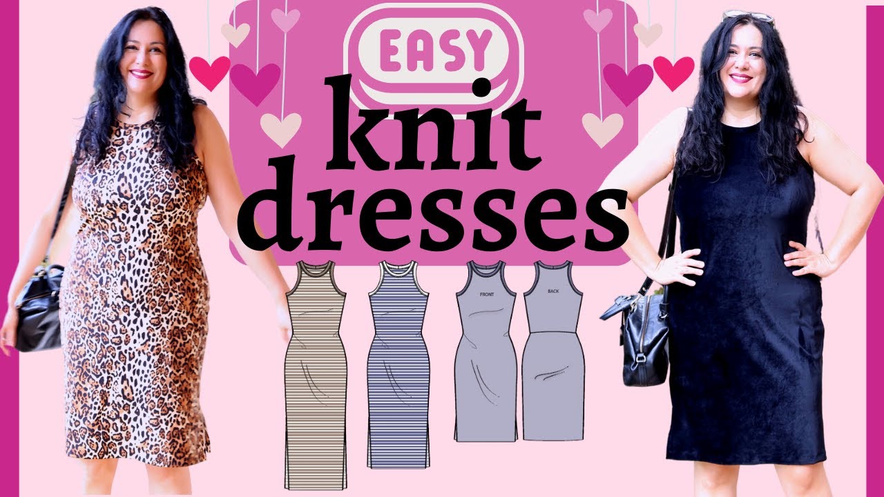 Staple easy to sew KNIT DRESSES. Great fit! Long weekend (Pattern Emporium).