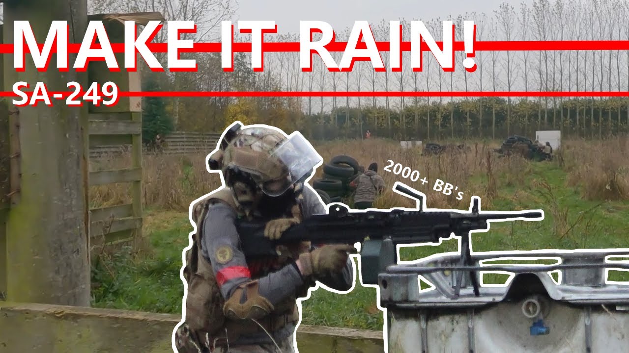 Making BB's RAIN! Airsoft SA-249 Gameplay | PTC Warrington