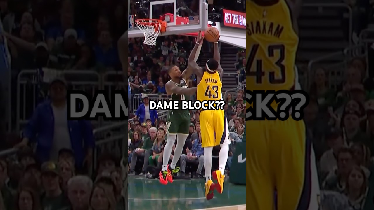 Dame gets up for the block on Siakam
