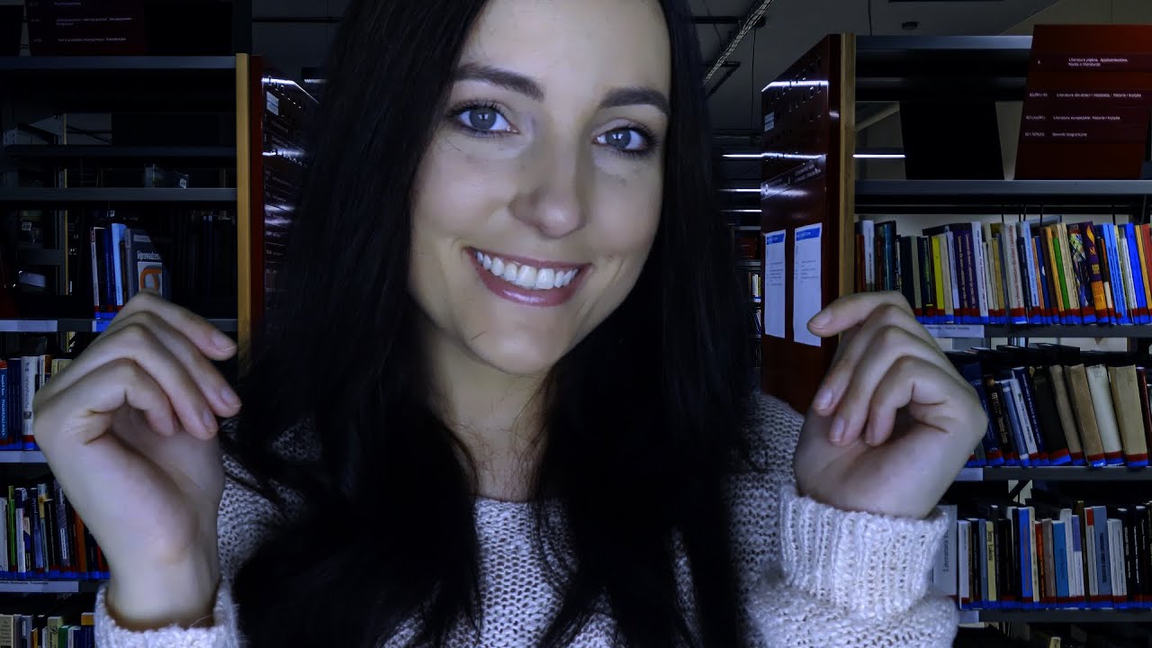 A questionable massage in the library while it storms outside ASMR