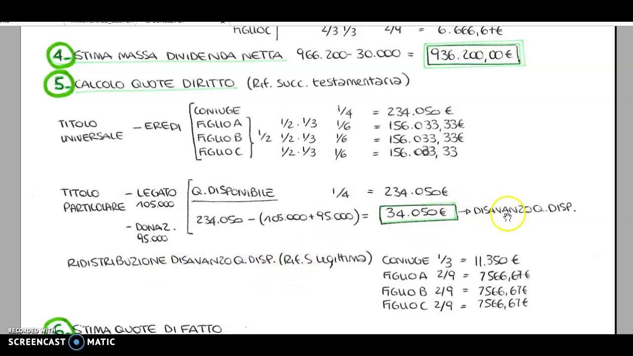 es n 35 successioni ereditarie parte due