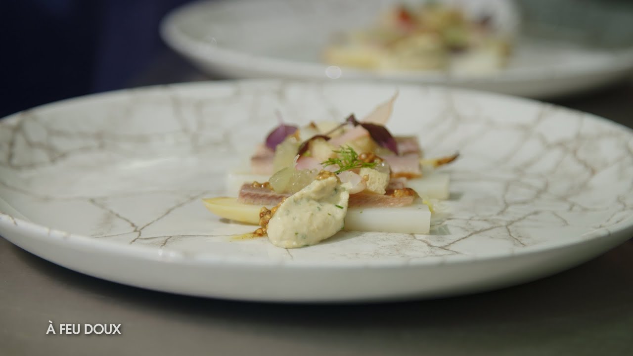 Asperges blanches et anguille fumée