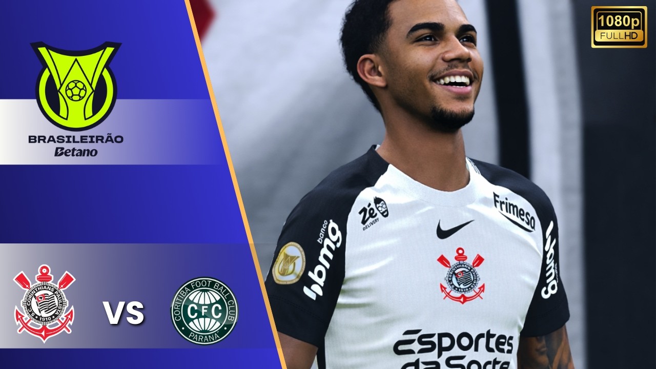 Corinthians vs Coritiba | Brasileirão 5ª RODADA | Simulação 4K Ultra HD (60FPS) Gogosz Patch.