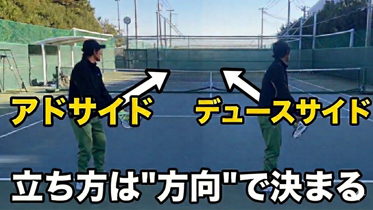 【サーブ立ち方】サイドで立ち方をどう変える？コツや仕組みを解説しました！