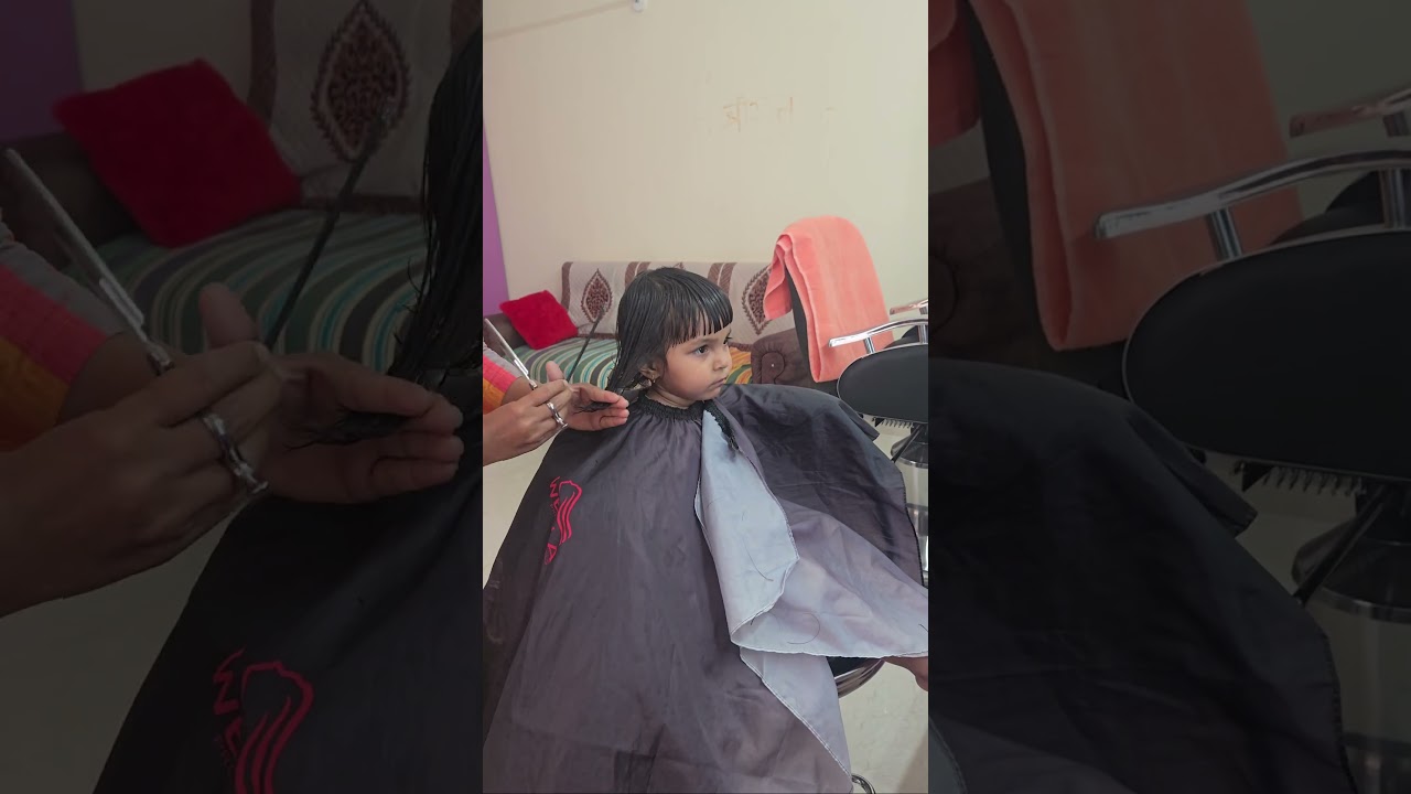 “Ishaa’s New Hairstyle | Cute Haircut for Kids 💇‍♀️”#ytshorts #youtubeshorts #viral