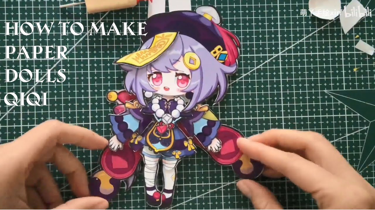 Tutorial make Paper doll Qiqi in Genshin Impact | Hanmade | Draw so easy Anime