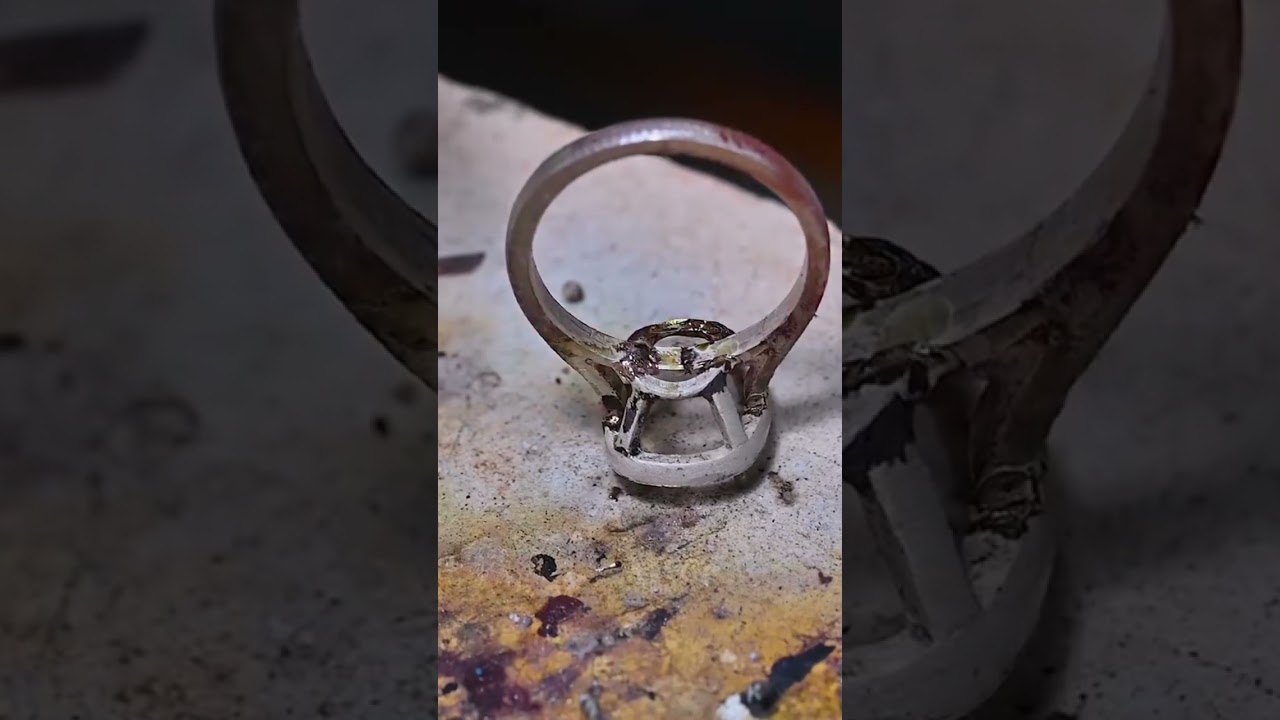 Quá trình gia công nhẫn bạc siêu đẹp. #jewelry  #trangsucvangbac  #handmade  #nhẫnbạc