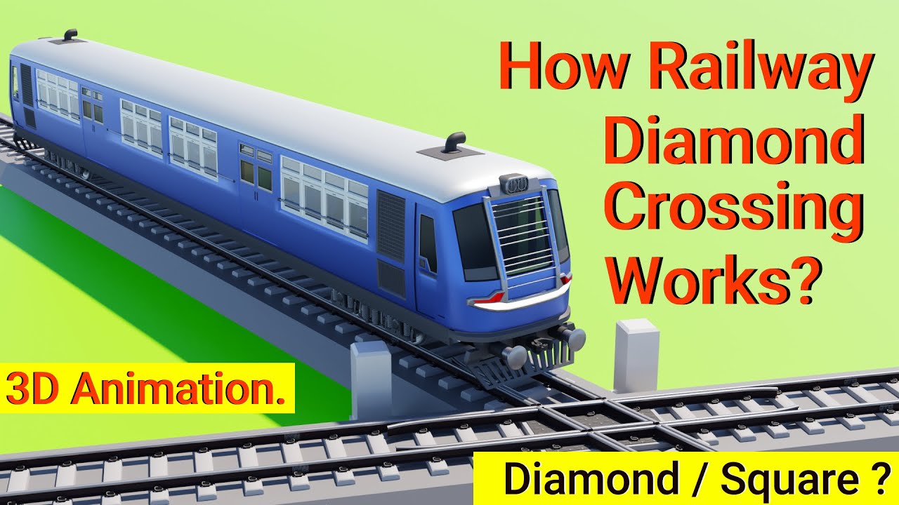 Объяснение железнодорожного переезда Diamond Crossing (3D-анимация)
