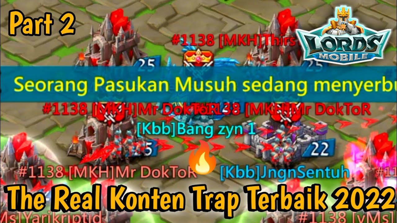 Akhirnya Akun Mini Trap Gue Di Keroyok❗ Sama Para Babon Kingdom Muda.. Part 2 | Lords Mobile