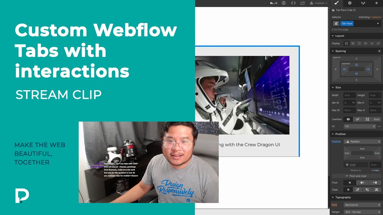 Custom Webflow Tabs with interactions - Stream Clip