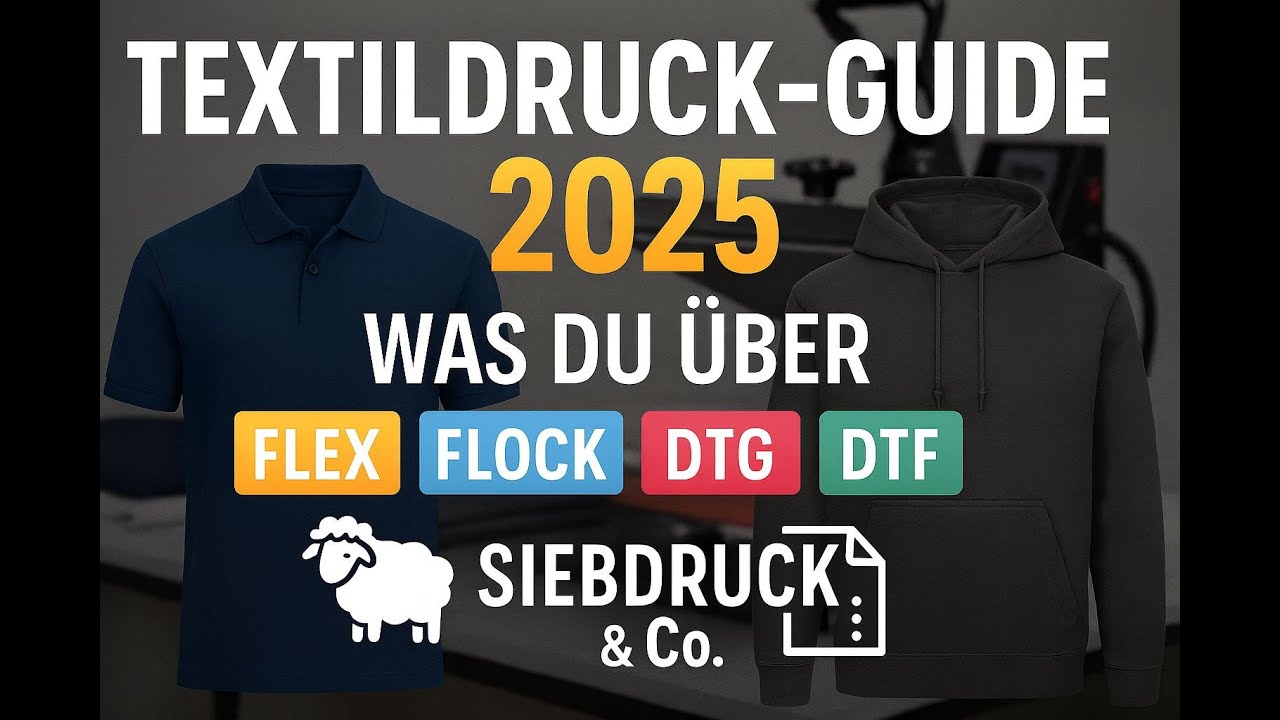 Die 6 verschiedenen Druck Techniken beim T-Shirt bedrucken  🧥 Textildruck Methoden 2025