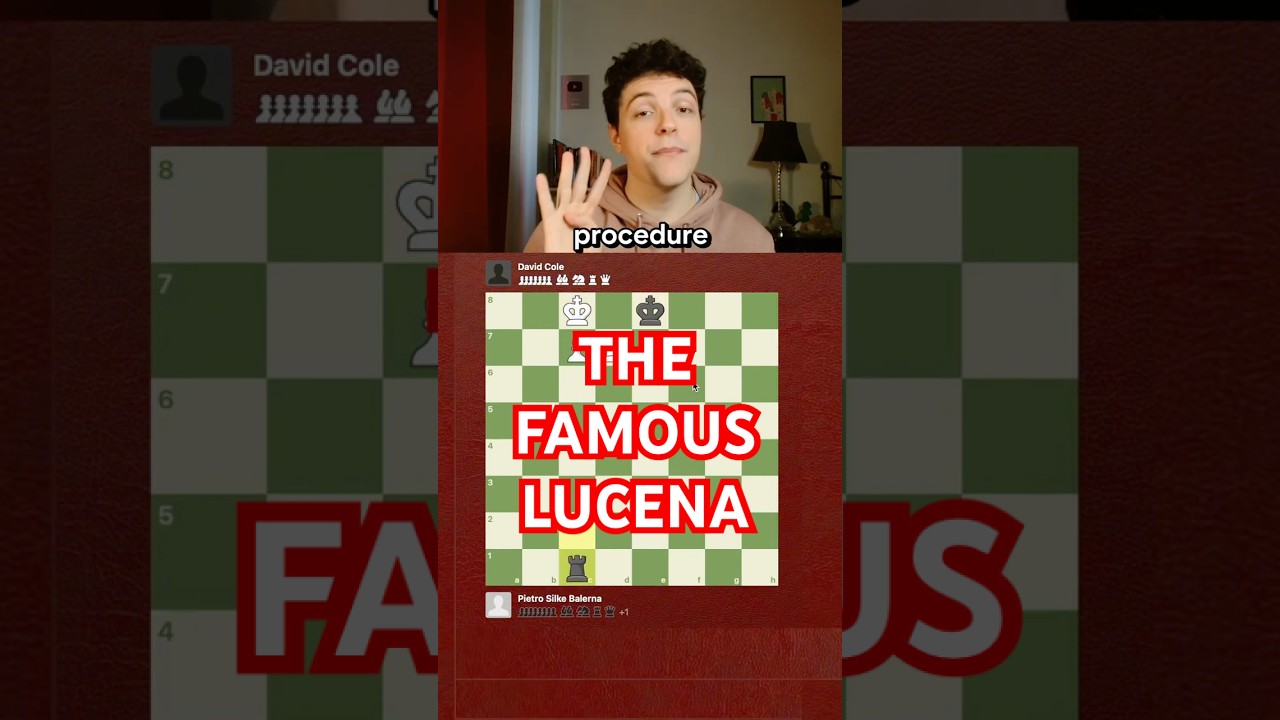 The Famous Lucena #chess #endgame #chessendgame #chesspuzzle