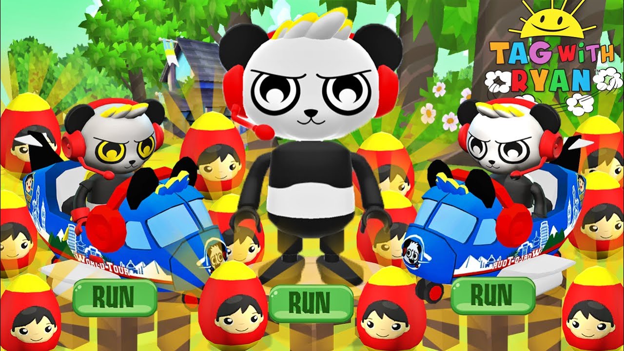 Tag with Ryan Combo Panda drives Tour Plane vs Rocket Mystery Egg Surprise All Characters Unlocked