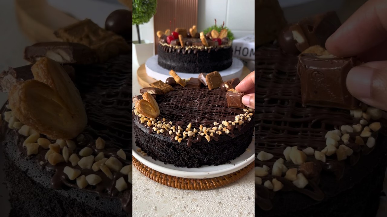Menghias brownies jadi cake ultah #brownies #cakeultah #shorts