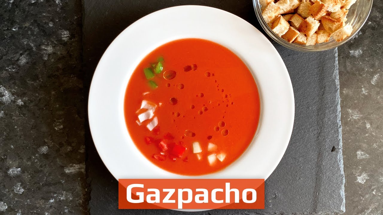 Authentic andalusian Gazpacho recipe. Spanish Gazpacho soup recipe