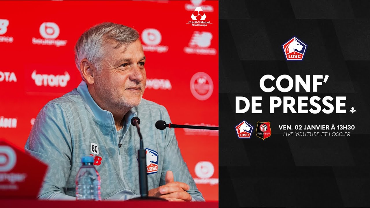 Le résumé de la conférence de presse avant LOSC-Stade Rennais 🎙️🎥