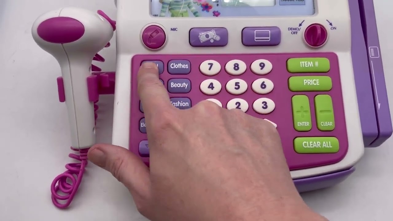 Vintage Barbie SHOP WITH ME Talking Cash Register 2002 Mattel with 1 Card #Barbie