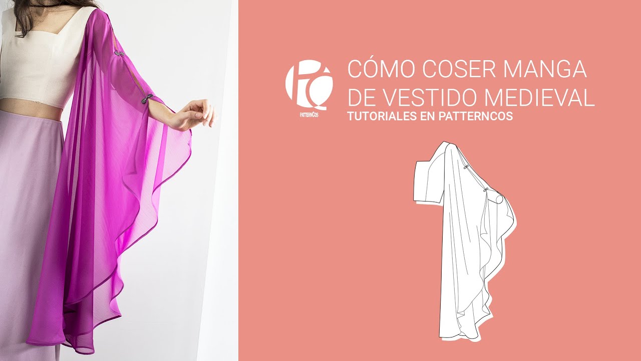 Tutorial manga con vuelo para vestido medieval o fiesta