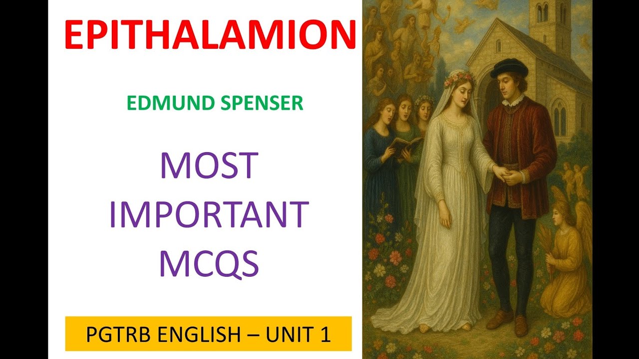 Quiz on EPITHALAMION by Spenser #pgtrbenglish #pgtrb2025 #pgtrbpreparation #englishliterature #tnset