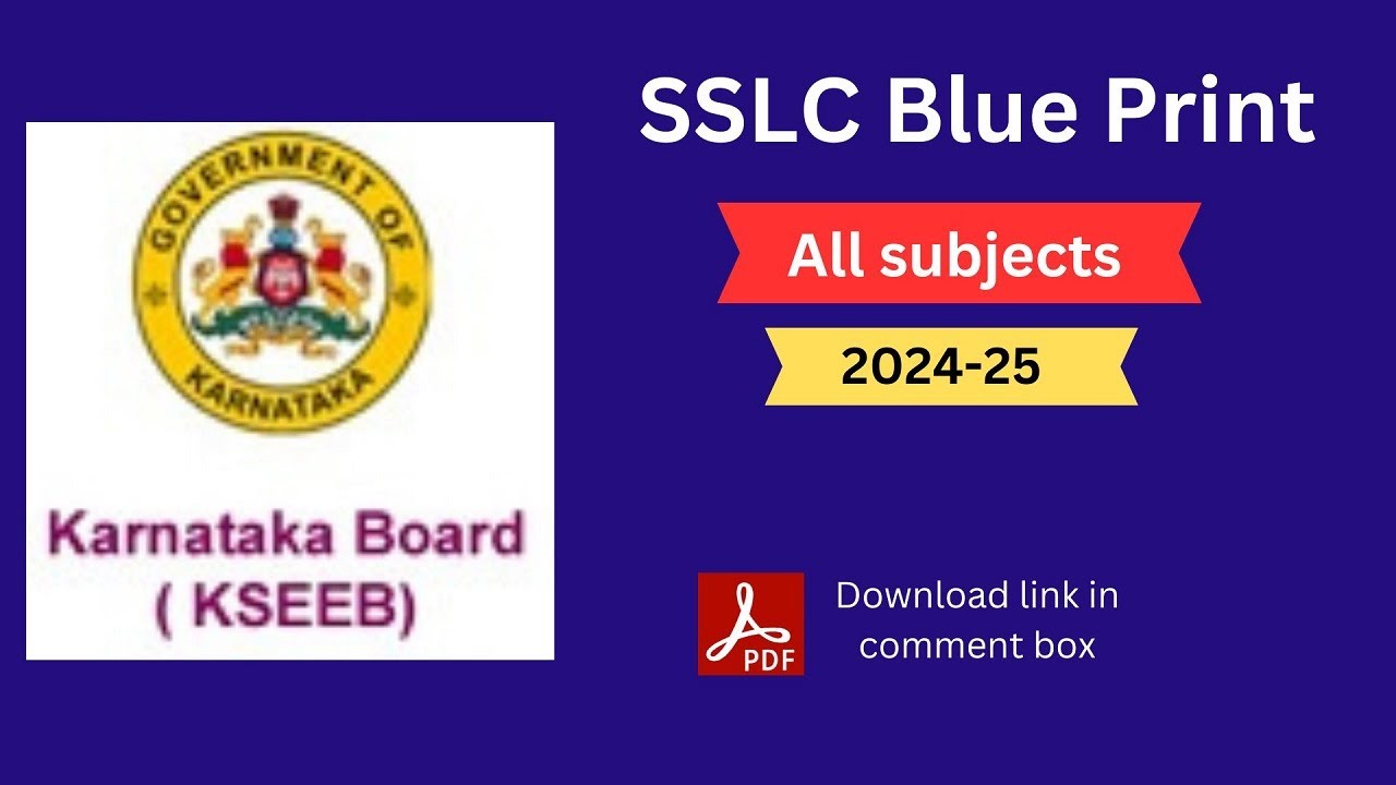 SSLC all subjects blue print 2024 - 25 | 10th class all subject blue print of 2024-25