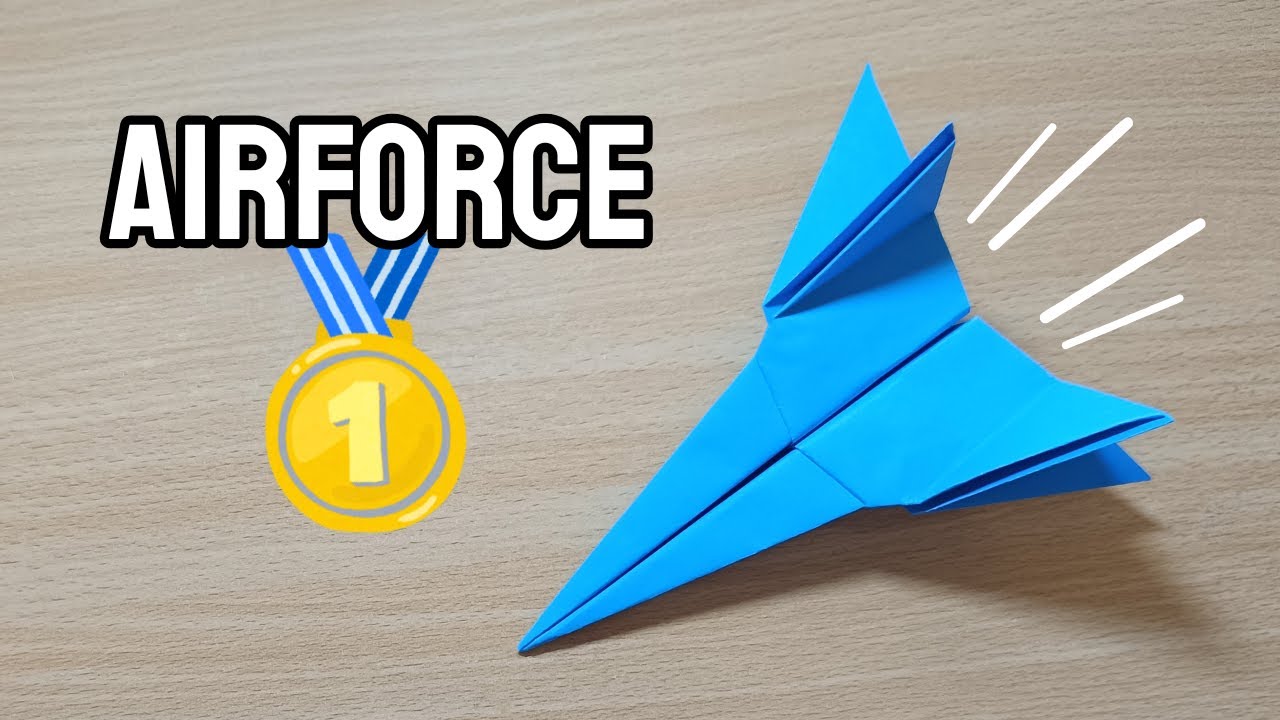 Origami AIR FORCE Paper Airplane | How To Make A Paper Air Force Easy!