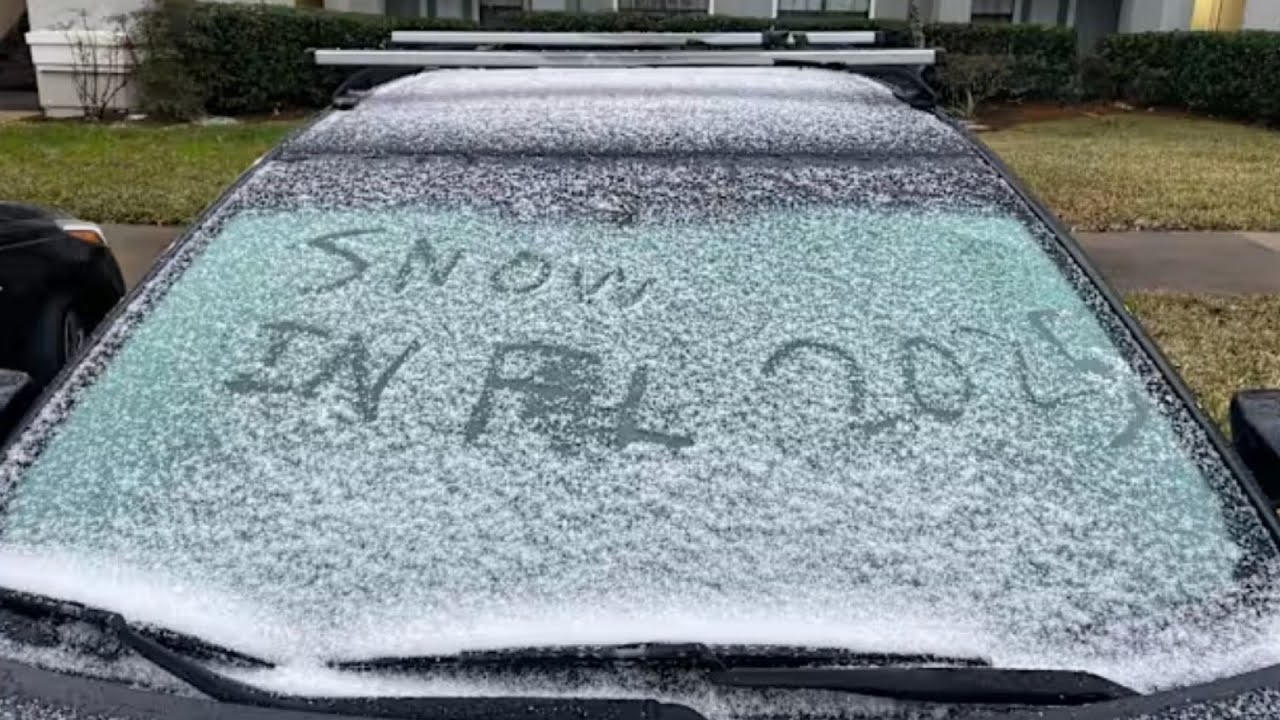 Snow in Jacksonville: Residents in Northeast Florida wake up to snow, ice on Wednesday