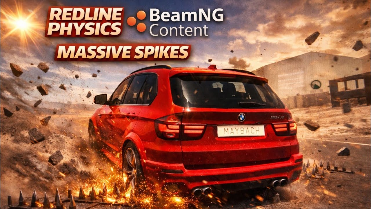 Cars vs Massive Spikes Test #10 | BeamNG.Drive