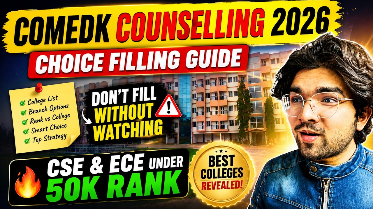 ComedK 2026 Counselling Guide and Choice Filling Order
