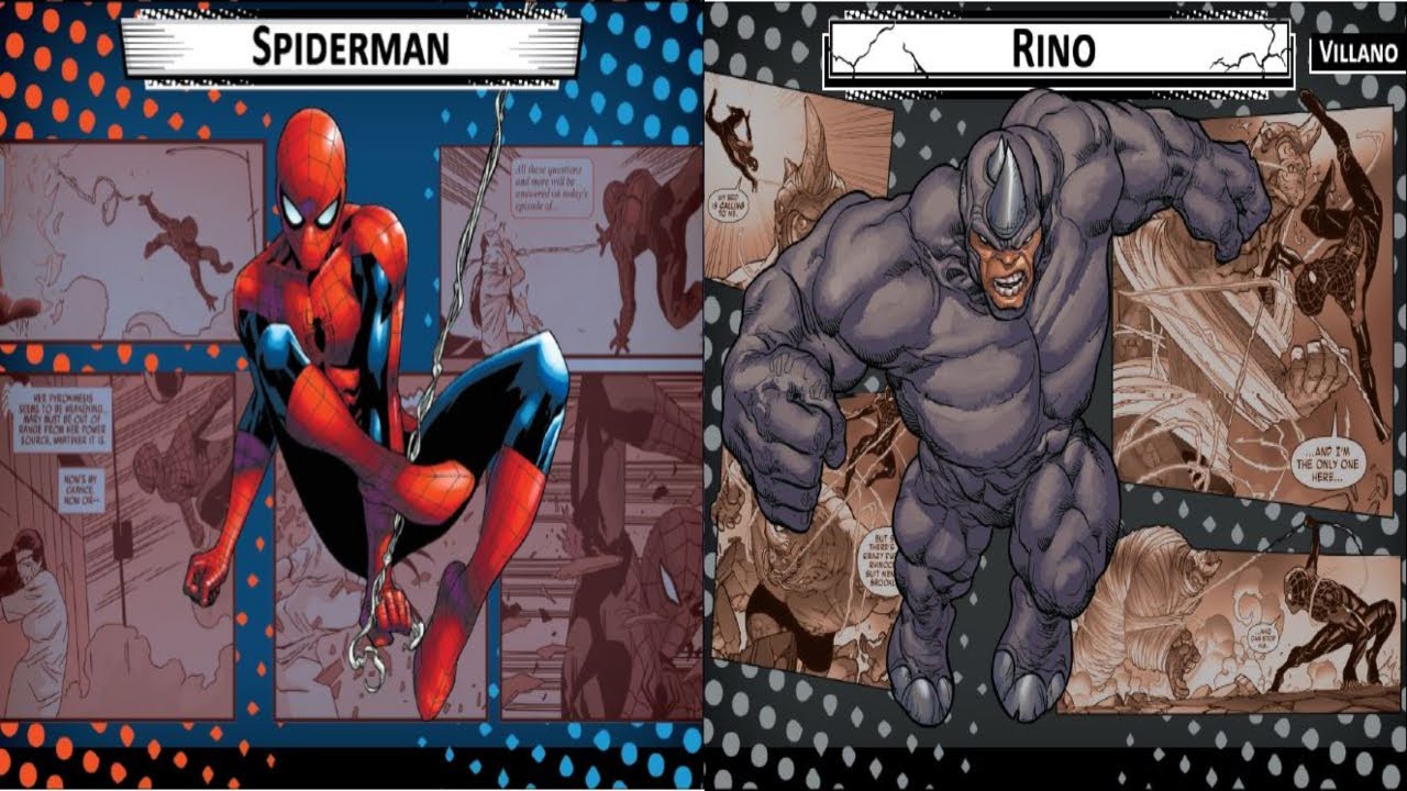 1. SPIDERMAN VS RINO