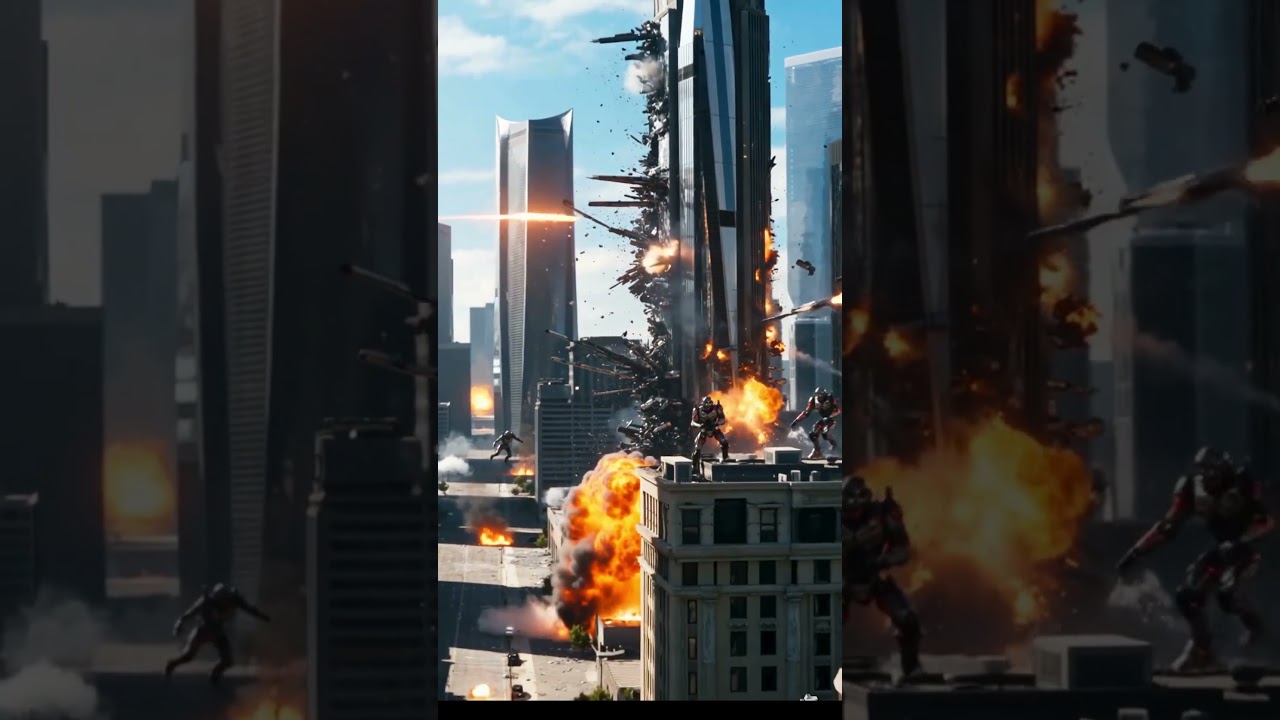 🤖 🤖 Robot Invasion Terrifying War in a Modern City! #RobotInvasion #Robots