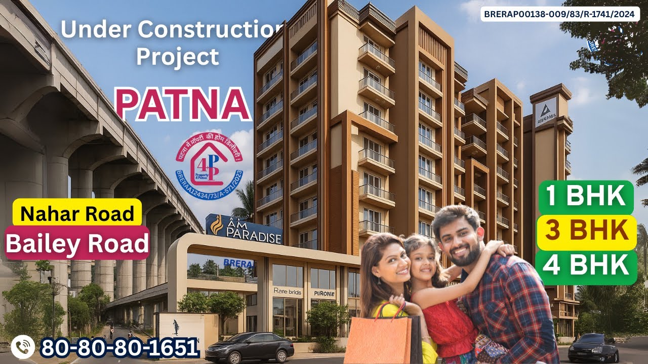 Flats for Sale in Bailey Road Patna | Luxury 1/3/4 BHK Flats 📞8080801651