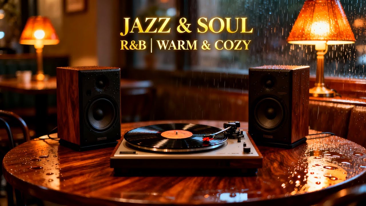 Warm Golden RnB Jazz for November Night Study | Smooth Café Ambience for Calm Relaxation