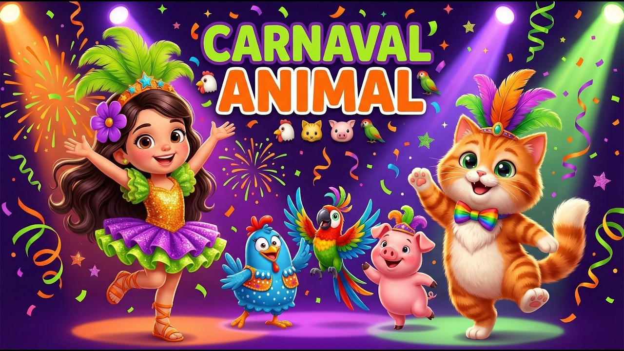 Carnaval Animal 🎭🐔 | Funk e Axé Infantil do Fuffa | Música de Carnaval para Crianças