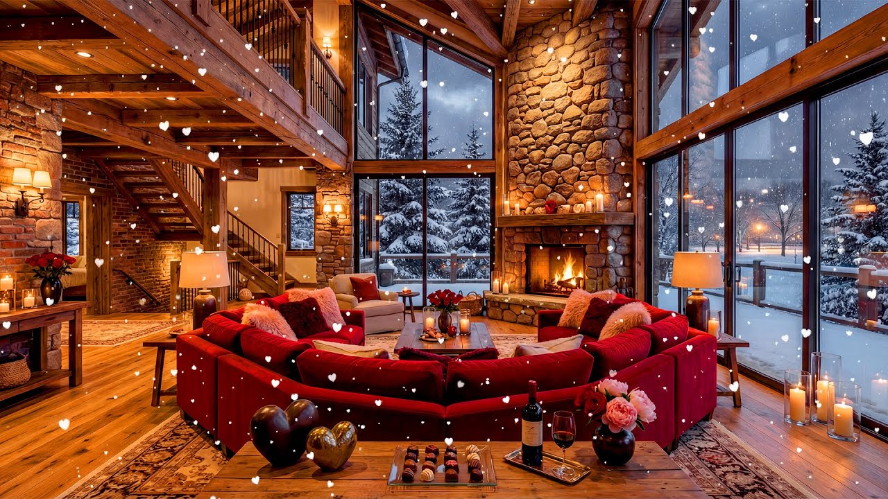 Romantic Jazz Fireplace LIVE 24/7 | Cozy Night Ambience for Relax, Love & Calm Evenings