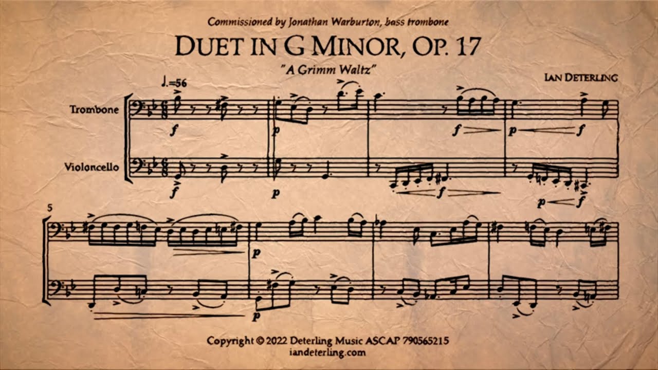 Duet for Trombone and Cello in G Minor