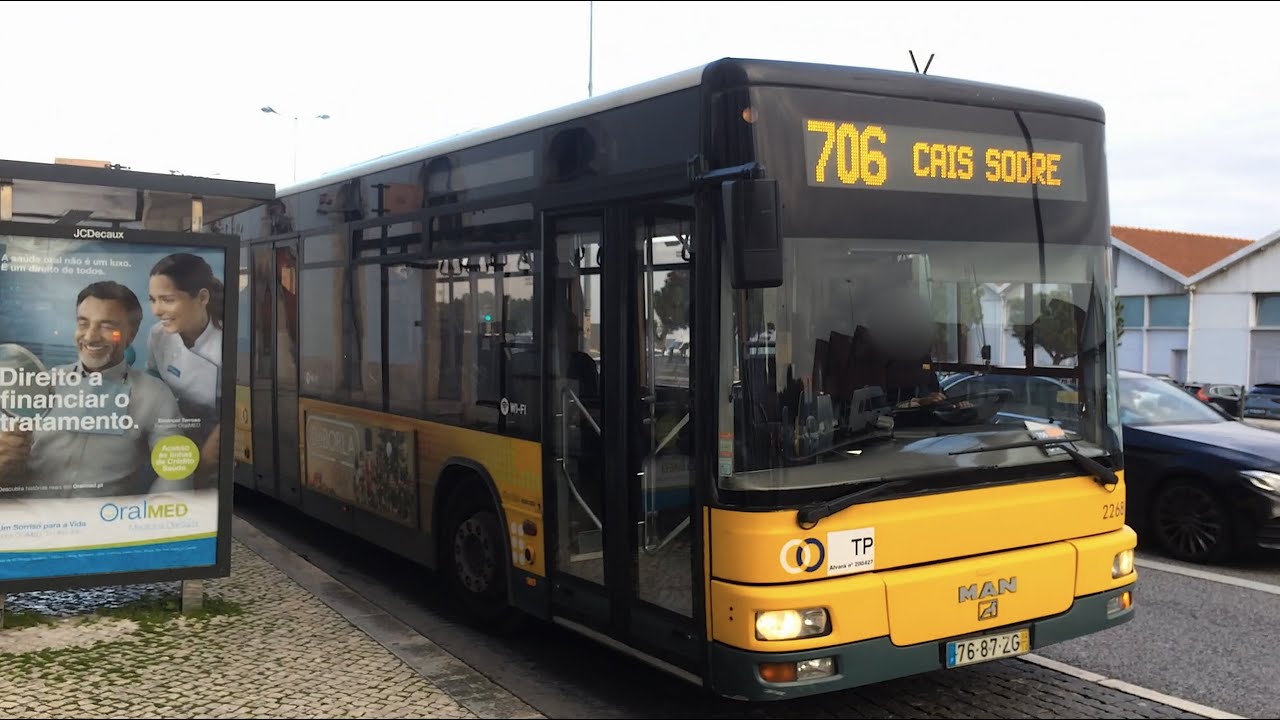 Carris CCFL - MAN 18.310 HOCL NL/R Caetano CityGold 2KD - Bus 2268 - Carreira / Route 706 [1440p]