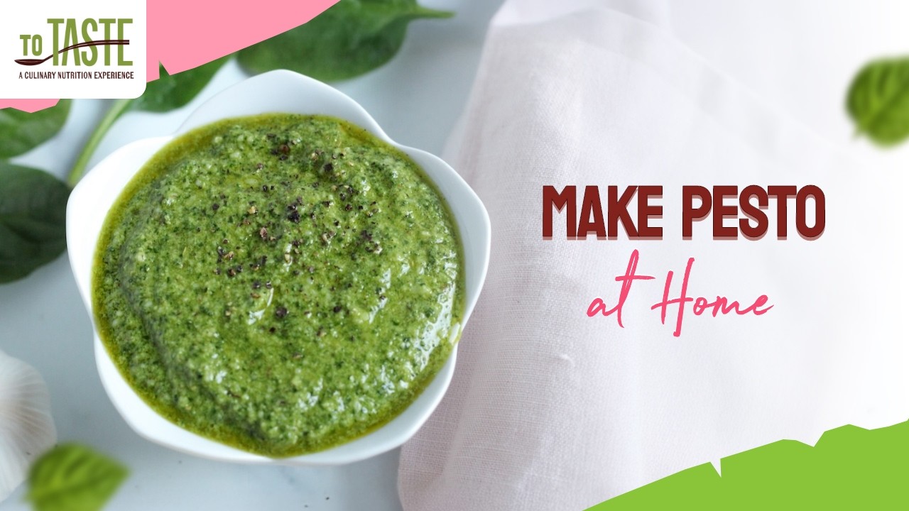 Easy Homemade Pesto Recipe | Basil, Spinach or Arugula Pesto Sauce