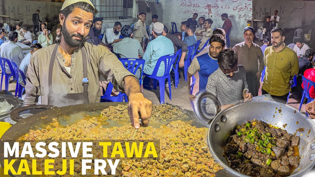 Tawa Fry Kaleji Recipe - Fastest Making Of Mutton Fried Liver On Street | Street Food Karachi