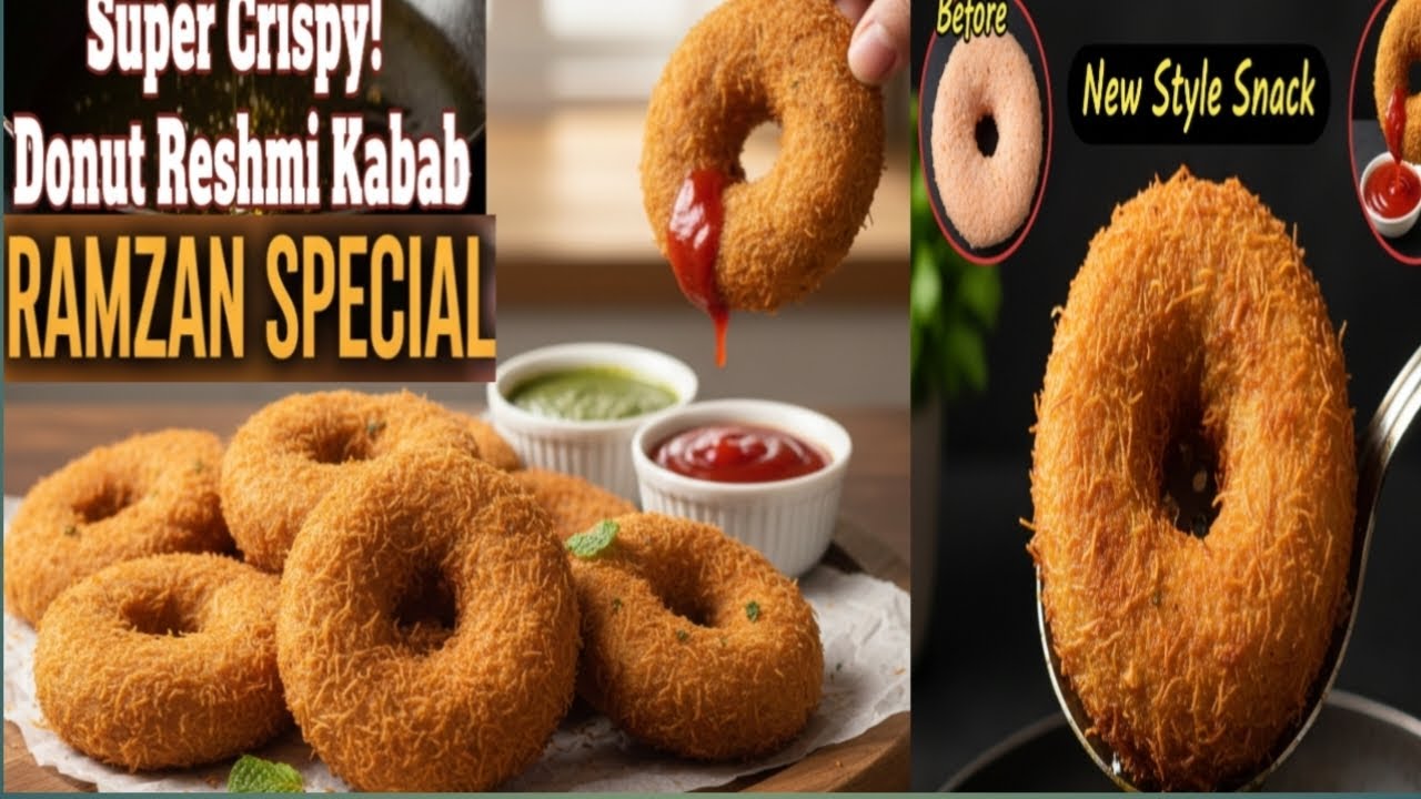Donut Reshmi Kabab Recipe 🍩 | Ramzan Special Snacks 🌙 | New Style Chicken Kabab