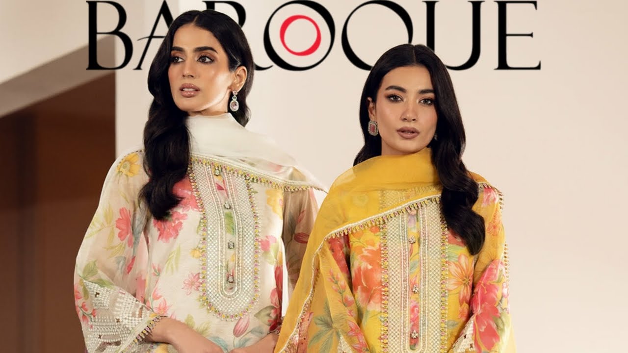 Baroque Unstitched Embroidered Printed Lawn Collection 2024 | Barouqe New Summer Lawn Collection'24