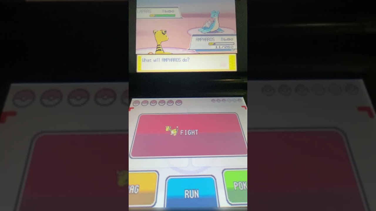 Training Gold vs Trainer Red. Pokemon 💛#pokemonheartgold #pokemontrainerred #nintendo3ds 
